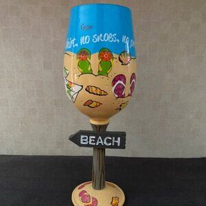 Top Shelf - No Shirt, No Shoes, No Problem - Beach Wine Glass